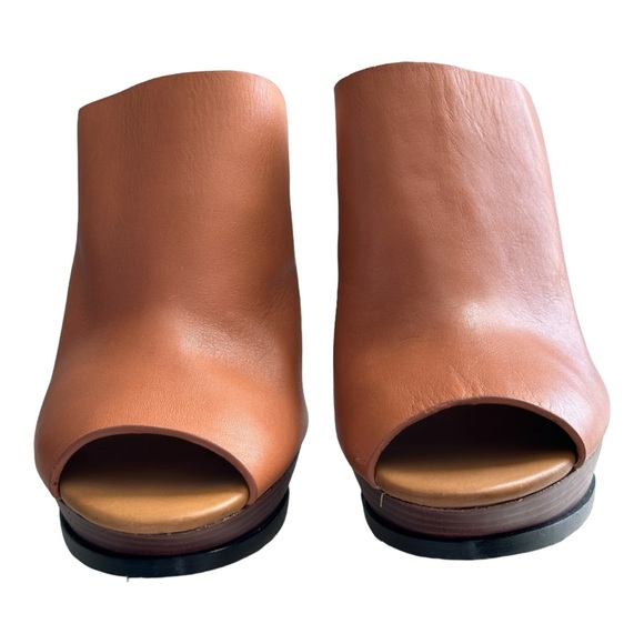 See by Chloe Women's Alex Leather Clog Platform Sandals Brown Size 40 EU/10 US - Picture 7 of 14